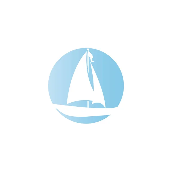 アジアの伝統的な帆船のシンボルデザインロゴ — ストックベクタ