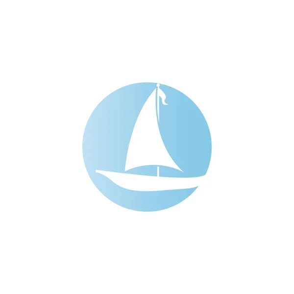 アジアの伝統的な帆船のシンボルデザインロゴ — ストックベクタ