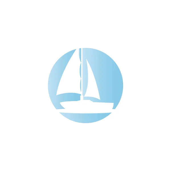 Traditionelles Asiatisches Segelboot Design Logo — Stockvektor