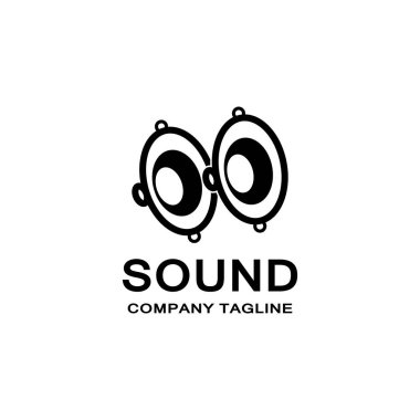 müzik ses dalgası logo vektörü, hoparlör ve kulaklık