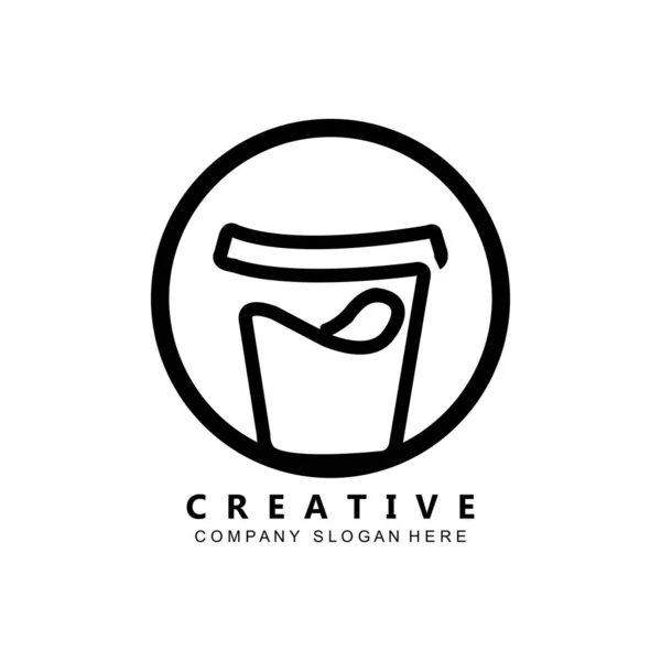 Bans Coffee Cup Логотип Шаблон Векторний Дизайн Піктограми — стоковий вектор