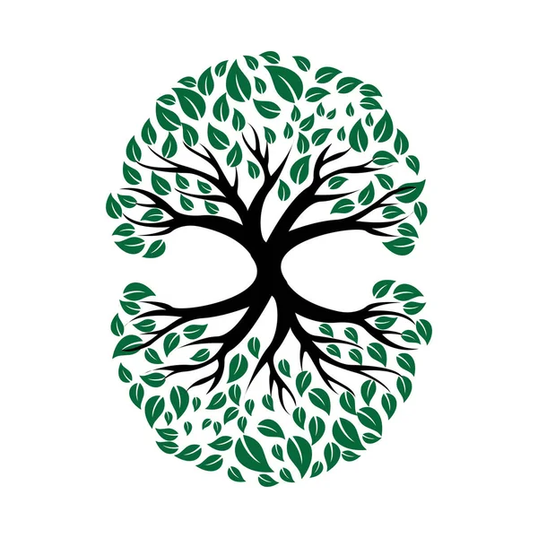Уход Ребенком Логотип Дерева Образовательный Дизайн Баланс Жизненный Дизайн Векторная — стоковый вектор