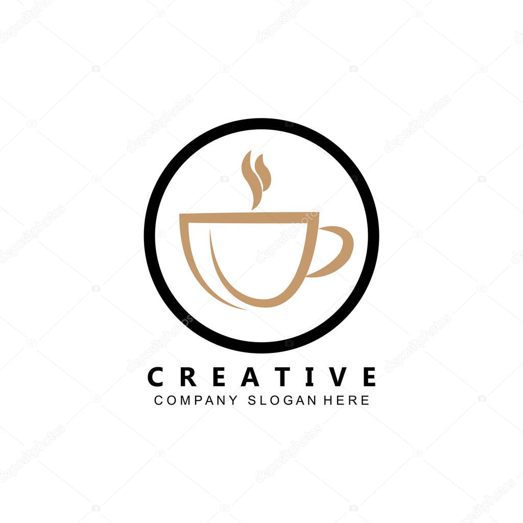Coffee bean icon vector illustration template