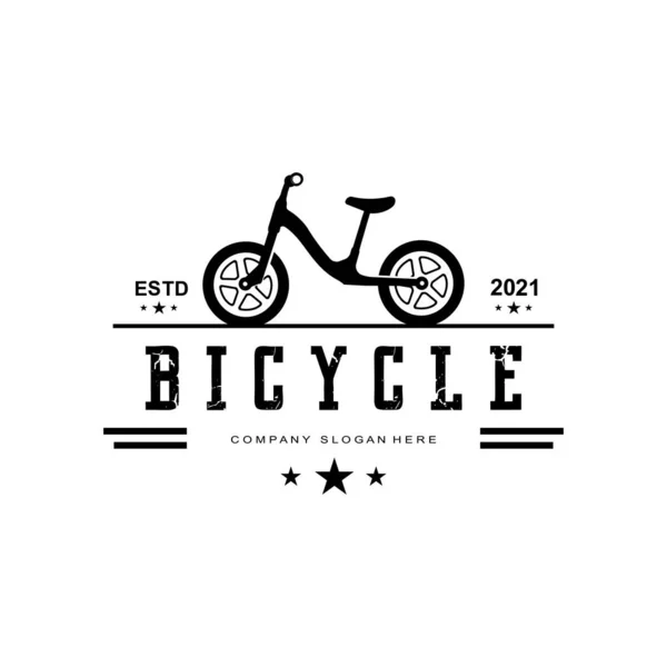 Bike Logo Icon Vector Vehículo Para Deportes Carreras Casual Cuesta — Vector de stock