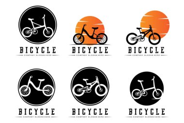 Motosiklet Logosu Simgesi Vektörü, spor aracı, yarış, gündelik, yokuş aşağı, retro şablon