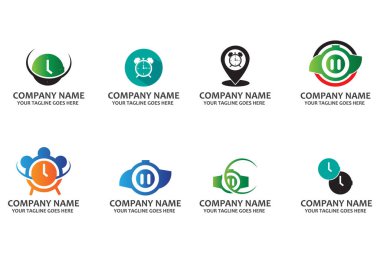 Basit dijital saat simgesi vektör logosu