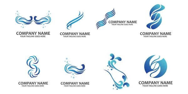 Basit okyanus dalgası logo vektörü