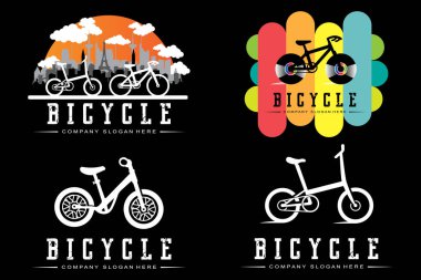 Motosiklet Logosu Simgesi Vektörü, spor aracı, yarış, gündelik, yokuş aşağı, retro şablon