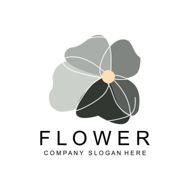 Çiçek Logosu Tasarımı, Vektör İllüstrasyon Biçim Çizgisi Simgesi Soyut Sanat Eserleri