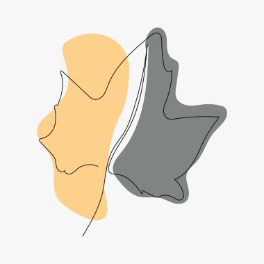 Yaprak Arkaplan Logosu Tasarımı, Vektör Sanat Simgeleri, Pastel renklerde