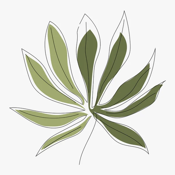 Leaf Background Logo Design Vector Art Icons Pastel Colors — Wektor stockowy