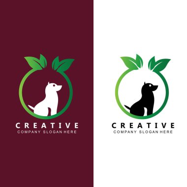köpek logo ikonu vektörü, sadık ve sevimli hayvan, ilham, şablon
