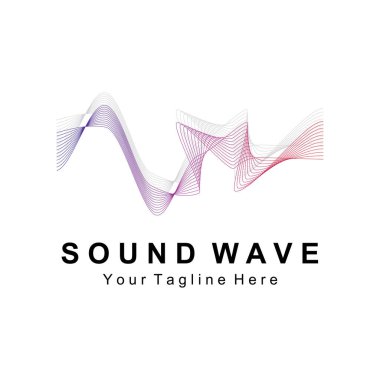 Ses dalgaları vektör çizim şablonu
