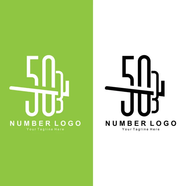 Number Five Logo Design Premium Simple Icon Vector Suitable Company — Stock Vector
