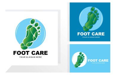 Foot Care Logo Design Health Illustration Woman Pedicure Salon Vector