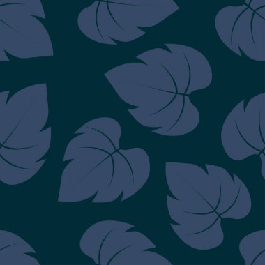 El çizimi gri yapraklar zeytin yeşili arka planda kusursuz grafik tasarım deseni baskı, kumaş, moda vektörü illüstrasyonunda kullanılır