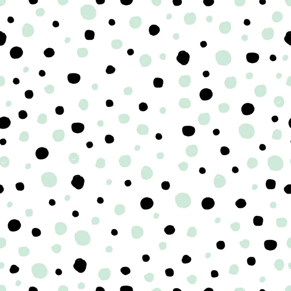 Modèle Sans Couture Avec Des Points Circulaires Verts Noirs Conception — Image vectorielle