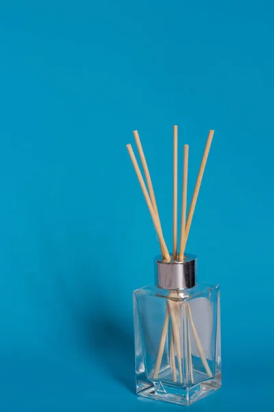 Aromatic sticks for home on blue background