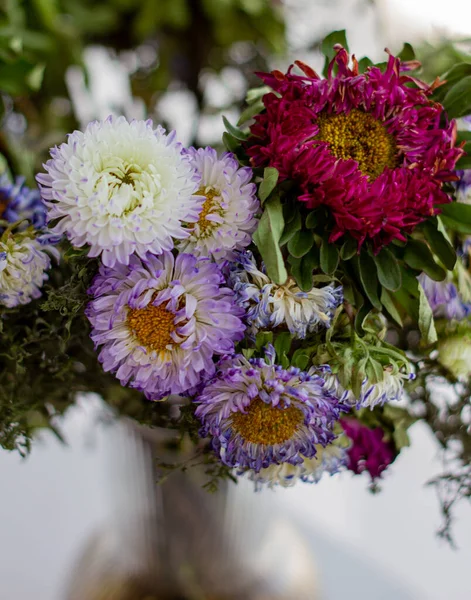 Old bouquet. Close-up of withered flowers. The concept of life and death. Withered flower background