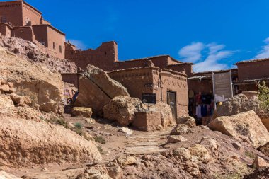 Ait Benhaddou, Ouarzazate, Fas 'ta eski bir çöl kenti.