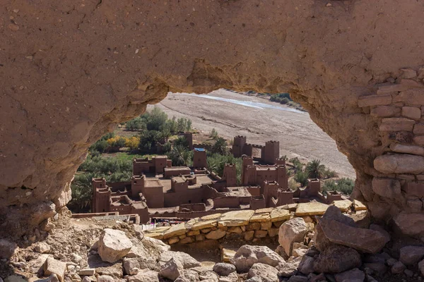 Velha Cidade Fortificada Deserto Ait Benhaddou Ouarzazate Marrocos — Fotografia de Stock