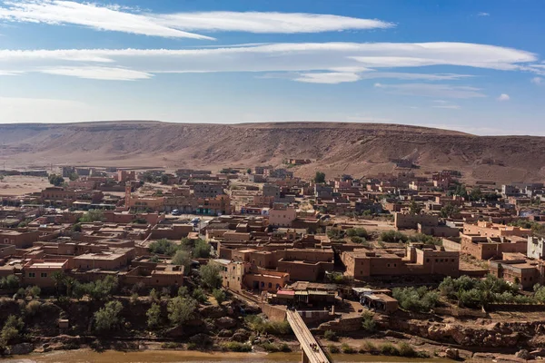 Opevněné Vesnice Hliněné Domy Ait Benhaddou Maroko — Stock fotografie