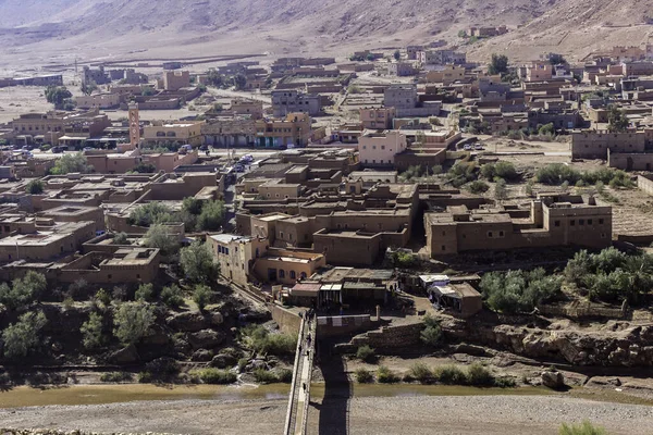 Opevněné Vesnice Hliněné Domy Ait Benhaddou Maroko — Stock fotografie