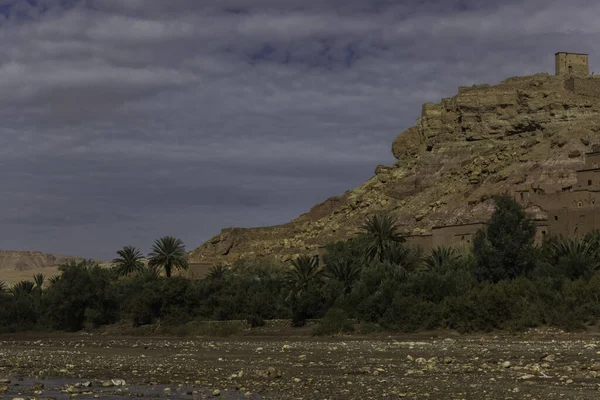 Velha Cidade Fortificada Deserto Ait Benhaddou Ouarzazate Marrocos — Fotografia de Stock