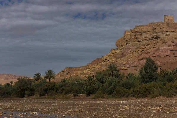 Velha Cidade Fortificada Deserto Ait Benhaddou Ouarzazate Marrocos — Fotografia de Stock