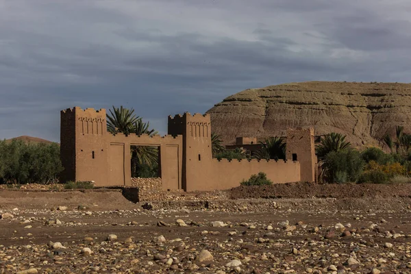 Velha Cidade Fortificada Deserto Ait Benhaddou Ouarzazate Marrocos — Fotografia de Stock