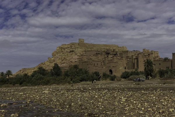 Kasbah Ait Μπεν Χαντού Στην Οροσειρά Του Άτλαντα Του Μαρόκου — Φωτογραφία Αρχείου