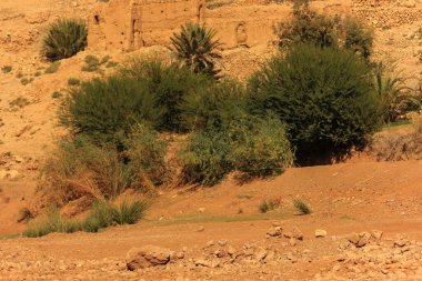 Azilal Fas 'taki Bzou köyüne güneşli bir günlük gezi.
