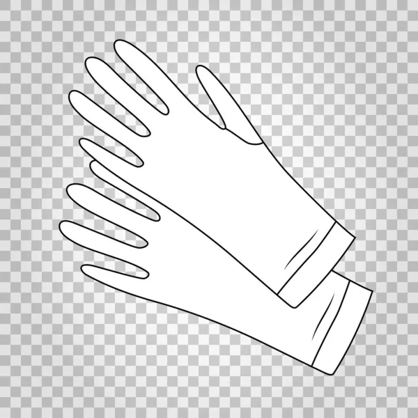 Handschuhe Umreißen Das Doodle Symbol Vektorillustration Isoliert — Stockvektor