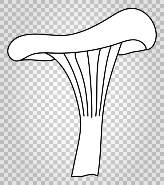 Champignon Chanterelle Illustration Vectorielle Gribouillis Dessinée Main — Image vectorielle