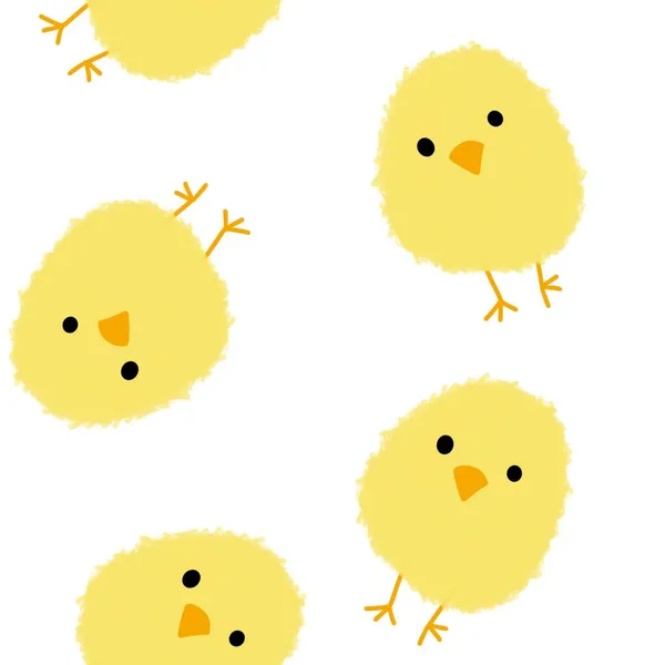 Seamless Easter pattern with chicken — Stock Photo, Image