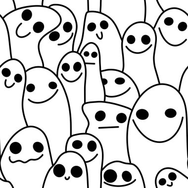 Hayalet desenli kusursuz Cadılar Bayramı deseni 