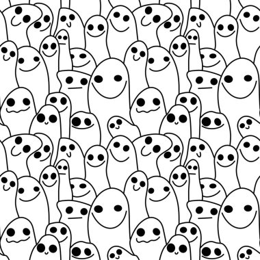 Hayalet desenli kusursuz Cadılar Bayramı deseni 