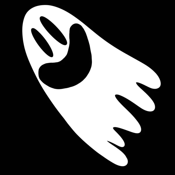 Fantasma blanco de Halloween sobre fondo negro —  Fotos de Stock