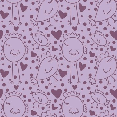 Kuşların ve kalplerin olduğu kusursuz çocuk çizgi filmleri. Yüksek kalite fotoğraf