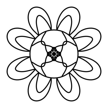 Duvar kağıdı için geometrik çiçekli karalama 