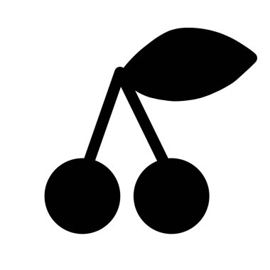 Beyaz arkaplanda siyah kiraz karalaması