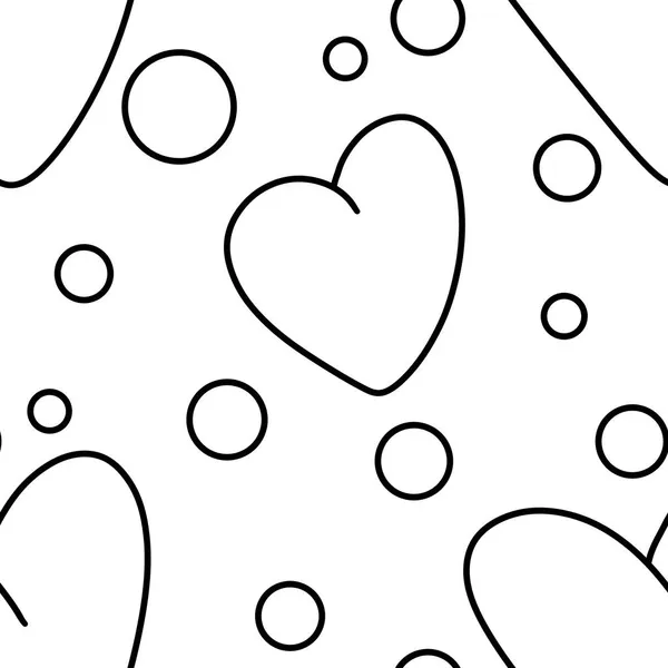 Απρόσκοπτη μοτίβο με καρδιές Αγίου Βαλεντίνου σε λευκό φόντο — Φωτογραφία Αρχείου