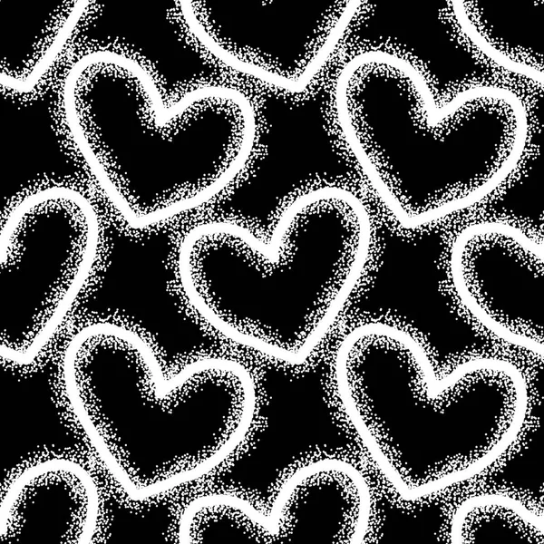 Seamless valentines pattern with hearts and dots for gifts — Stock Photo, Image