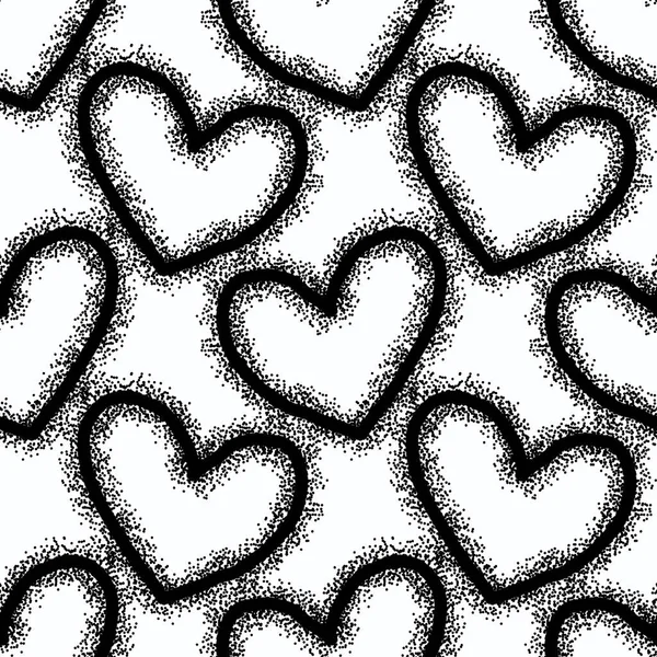 Płynny wzór Walentynki z serca i kropki na prezenty — Zdjęcie stockowe