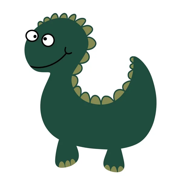 Doodle gyerekek rajzfilm sárkány dinoszauruszok fehér háttér — Stock Fotó