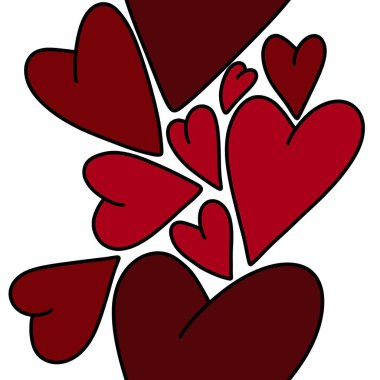 Kartpostallar, hediyeler ve kartpostallar için kalpleri olan kusursuz sevgililer günü desenleri. 