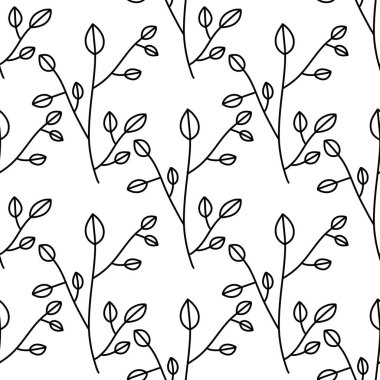 Beyaz arkaplanda tekstil için çiçekli pürüzsüz desen