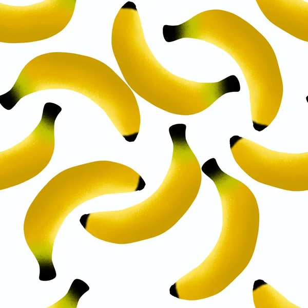 Płynny wzór owoców z bananami na prezenty i tkaniny — Zdjęcie stockowe