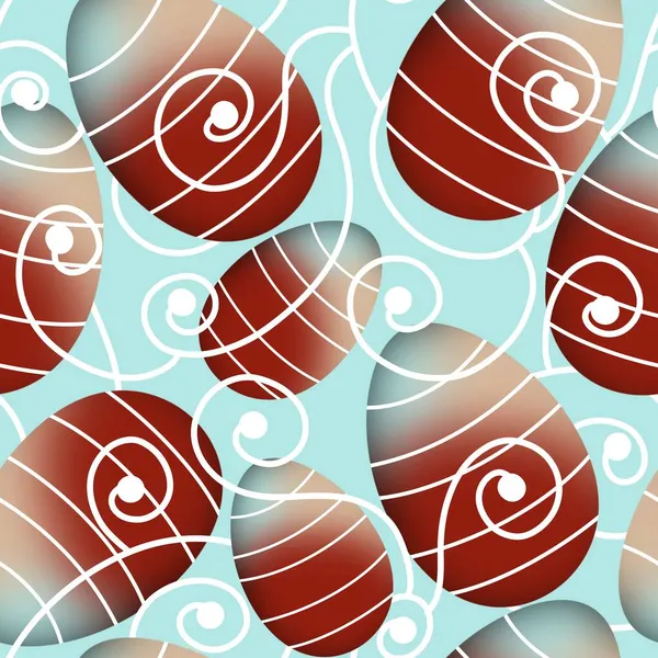 Bezešvé velikonoční vzor s vejci pro balení papíru — Stock fotografie