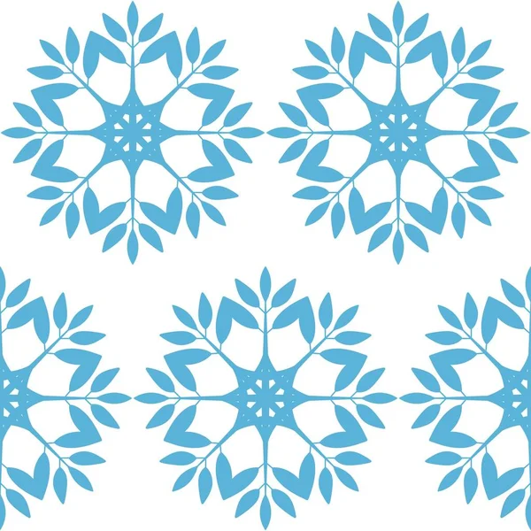 Seamless winter pattern with snowflakes for fabrics and textiles and linens — Stock Photo, Image